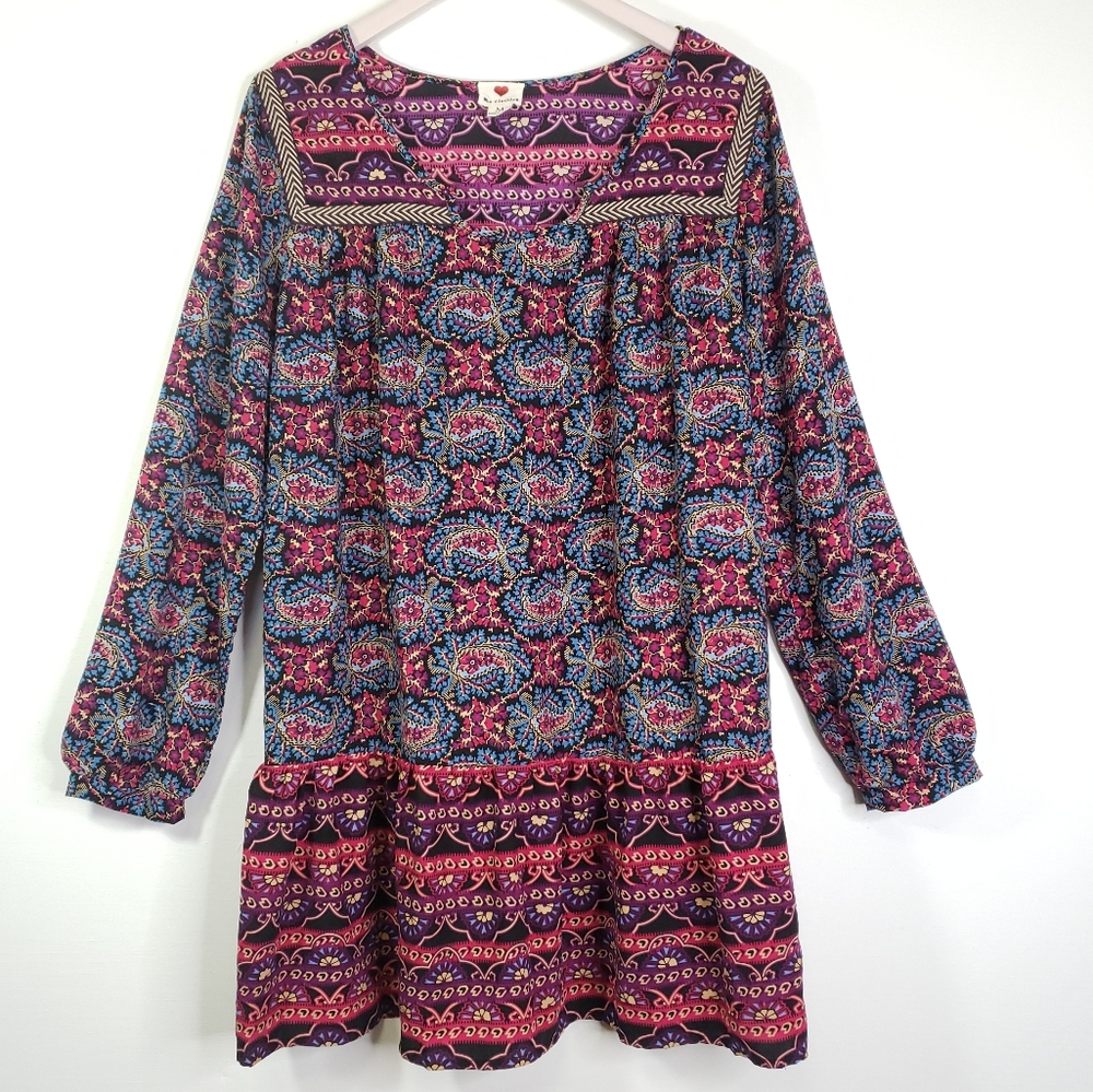 One Clothing Paisley Boho Tunic Dress M